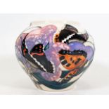 A Moorcroft pottery Emma Bossons butterfly vase ap