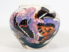 A Moorcroft pottery Emma Bossons butterfly vase ap
