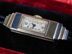 A 9ct gold ladies art deco Rolex wrist watch