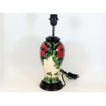 A Moorcroft pottery lamp base approx. 16.125in of