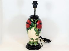 A Moorcroft pottery lamp base approx. 16.125in of