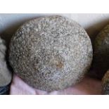 A granite mushroom top approx. 21in in diameter wi