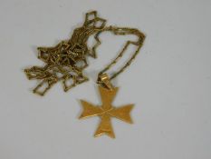 A 9ct gold pendant with plated chain 2.5g gold, 7.1g total