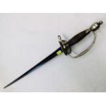 A George III officers sword with silver hilt, appr