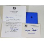 A Downing Street letter from John Gardner with han