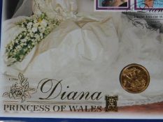 A Diana Princess of Wales full gold sovereign Benh