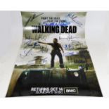 A hand signed The Walking Dead poster as acquired