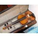 An early 20thC. violin with case