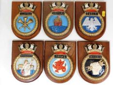 Six original style ships plaques