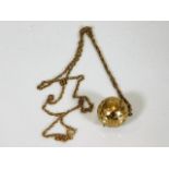 A 9ct gold ball & chain locket 7.2g