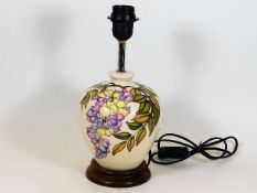A Moorcroft pottery lamp base approx.12.5in of flo