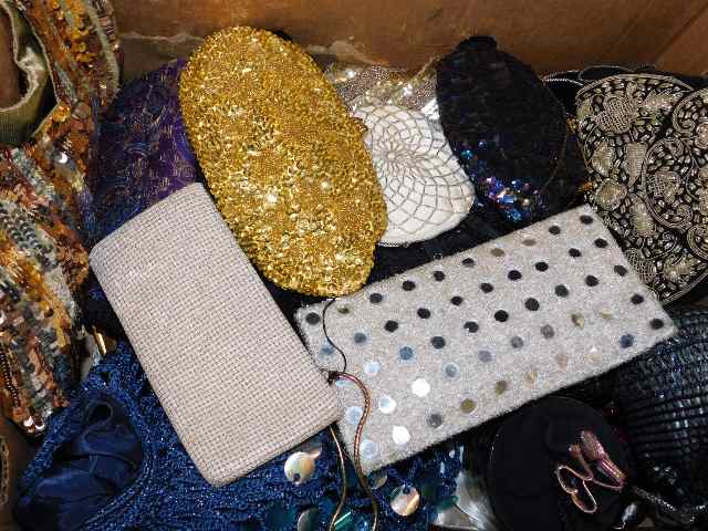 A boxed quantity of glittery & shiny bags
