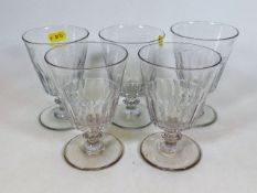 Five Georgian wine glasses