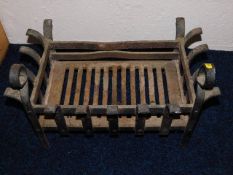 A 19thC. iron fire basket