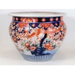 A large 19thC. Japanese porcelain jardiniere appro