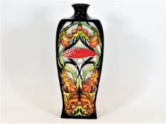 A Moorcroft pottery vase with mushroom design by V