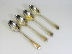 Four 19thC. silver tablespoons