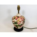 A Moorcroft pottery lamp base approx. 11.5in with