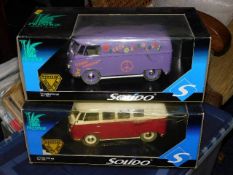 Two Solido boxed VW Campervans