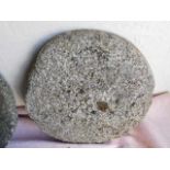 A granite mushroom top approx. 21in in diameter wi