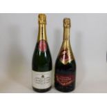 Two bottles of champagne - a bottle of Aubert Et F