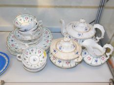 An eighteen piece 19thC. porcelain tea service, so