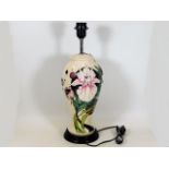 A Moorcroft pottery lamp base Celestial Bouquet by