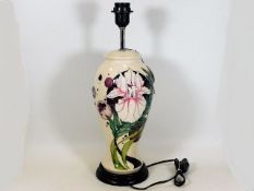 A Moorcroft pottery lamp base Celestial Bouquet by