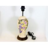 A Moorcroft pottery lamp base approx. 16.25in of f