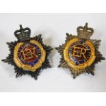 Two Royal New Zealand Corps of Transport enamel ba