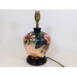 A Moorcroft pottery lamp base approx. 11.25in with