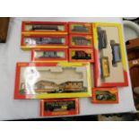 Ten boxed 00 gauge Hornby railway accessories & te