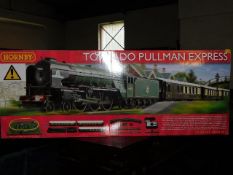 A boxed Hornby Tornado Express train set