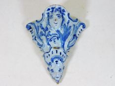 An 18th/19thC. delft wall sconce
