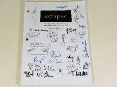 A Twilight Eclipse script with facsimile signature