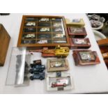 A boxed display set of diecast cars & other diecas