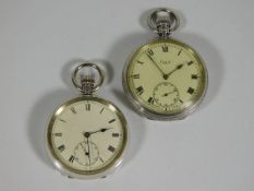 Two silver cased top winder pocket watches