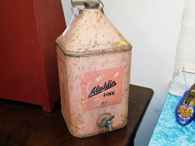 A large Pink Paraffin container