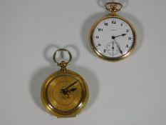 A gold plated Elgin pocket watch twinned with one
