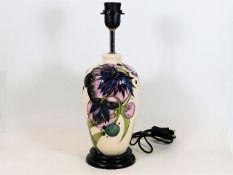 A Moorcroft pottery lamp base Celestial Bouquet by