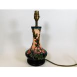 A Moorcroft pottery lamp base approx. 12.5in with