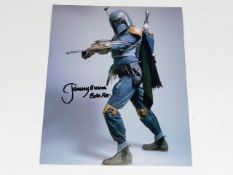 A hand signed Boba Fett as played by Jeremy Bulloc
