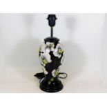 A Moorcroft pottery Moth Orchid lamp base by Anji