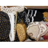 A boxed quantity of beaded bags
