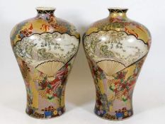 A pair of impressive late 19thC. Chinese polychrom