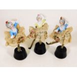 Three German half doll dancers