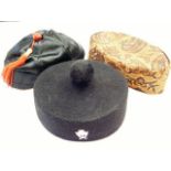 A Gurkha military hat & two other caps