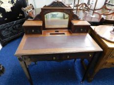 A late Victorian mahogany ladies desk
