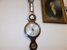 An early 19thC. banjo barometer, some faults