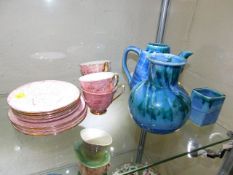 Three pieces of Lamorna pottery twinned with four